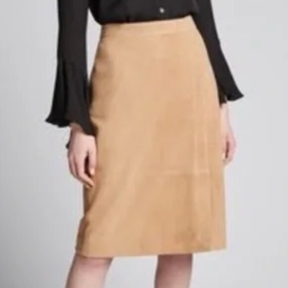 Kobi Halperin Salem Suede Skirt Sand 4 - Picture 6 of 10